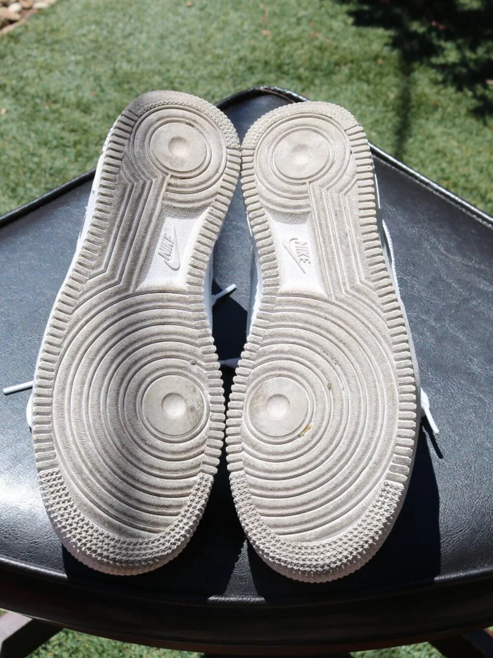 Nike Air Force 1 '07 Triple White Leather Low Top Casual Sneakers